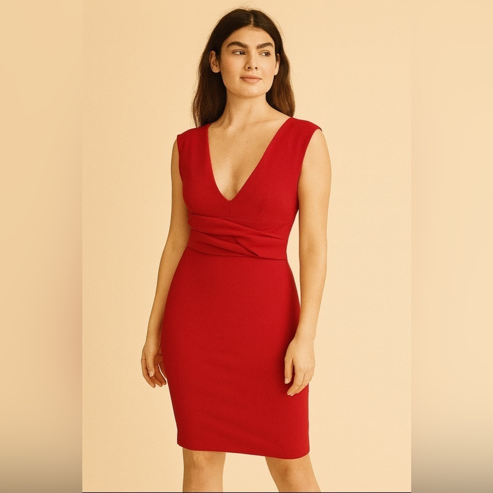 Lulus Elegant Red Sleeveless Bodycon Dress.   Size-Small